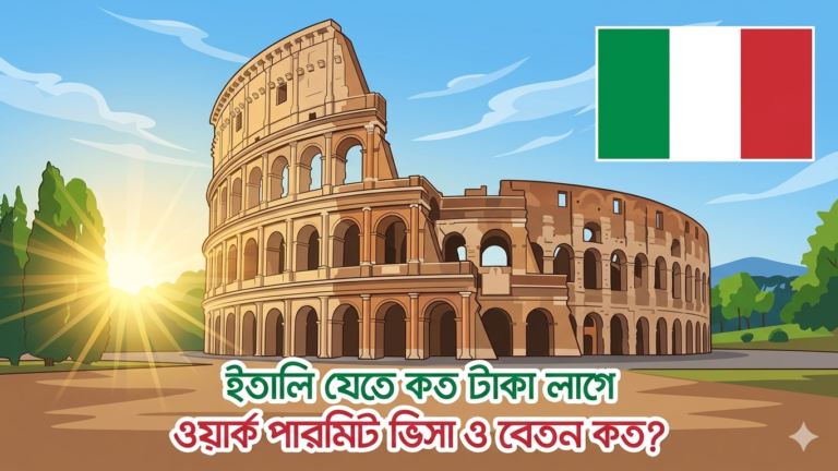 ২০২৬ সালে ইতালি যেতে কত টাকা লাগে জানুন। ওয়ার্ক পারমিট ভিসার খরচ, বেতন, আবেদন প্রক্রিয়া ও বাংলাদেশ থেকে যাওয়ার সম্পূর্ণ তথ্য এখানে।