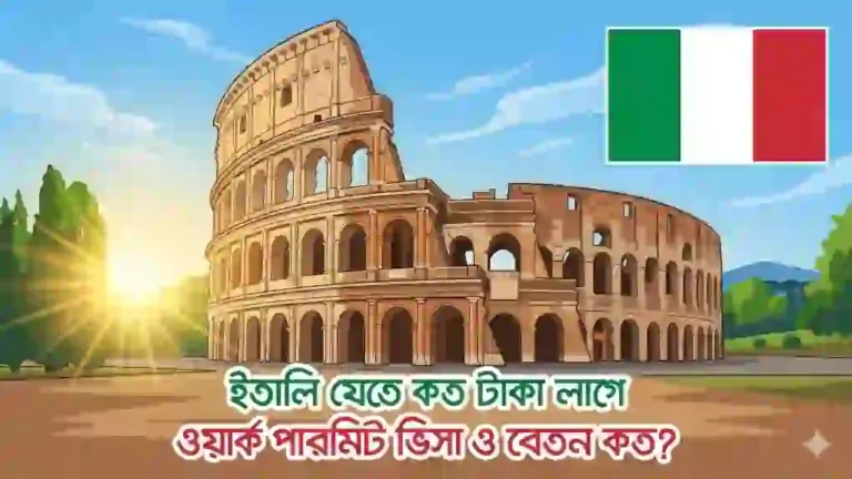 ইতালি যেতে কত টাকা লাগে
