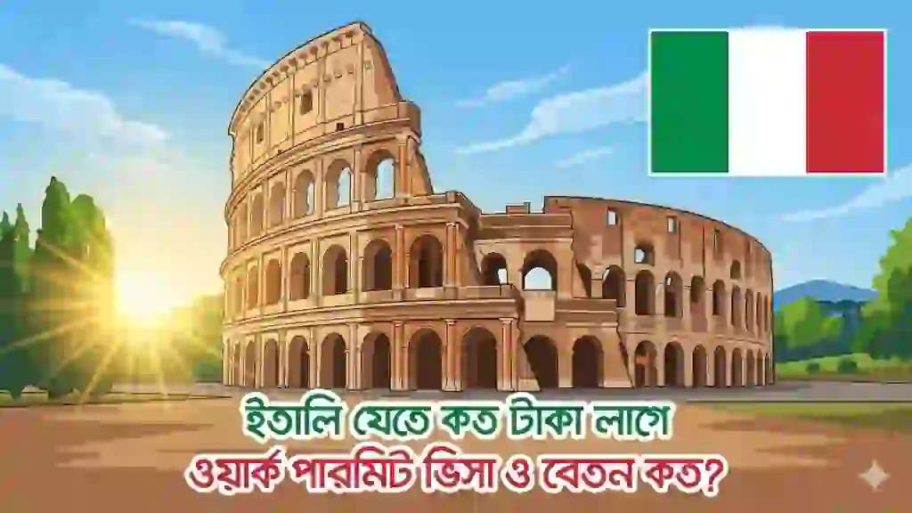 ইতালি যেতে কত টাকা লাগে