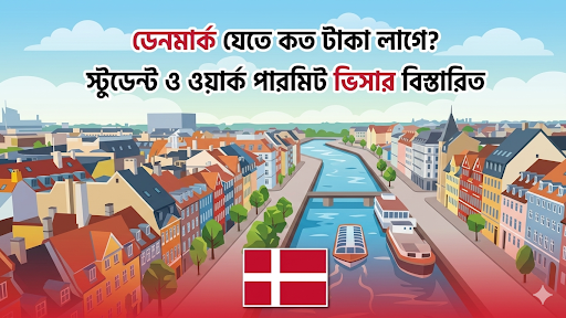 ডেনমার্ক স্টুডেন্ট ভিসা খরচ ২০২৬, ওয়ার্ক পারমিট, ব্যাংক ব্যালেন্স, কাগজপত্র ও VFS ফি সহ সম্পূর্ণ তথ্য এক জায়গায় জানুন