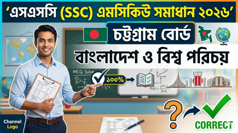 SSC BGS MCQ Solution 2026, SSC 2026 BGS Answer Sheet, SSC BGS Solve 2026, SSC 2026 BGS MCQ answer, SSC BGS Question Solution, SSC BGS Chattogram Board, এসএসসসি বাংলাদেশ ও বিশ্ব পরিচয় এমসিকিউ সমাধান ২০২৬, এসএসসি বাংলাদেশ ও বিশ্ব পরিচয় ১০০% সঠিক সমাধান, এসএসসি ২০২৬ বাংলাদেশ ও বিশ্ব পরিচয় উত্তরমালা, এসএসসি বাংলাদেশ ও বিশ্ব পরিচয় প্রশ্ন সমাধান ২০২৬, চট্টগ্রাম বোর্ড বাংলাদেশ ও বিশ্ব পরিচয় সমাধান, আজকের পরীক্ষার প্রশ্ন সমাধান ২০২৬,