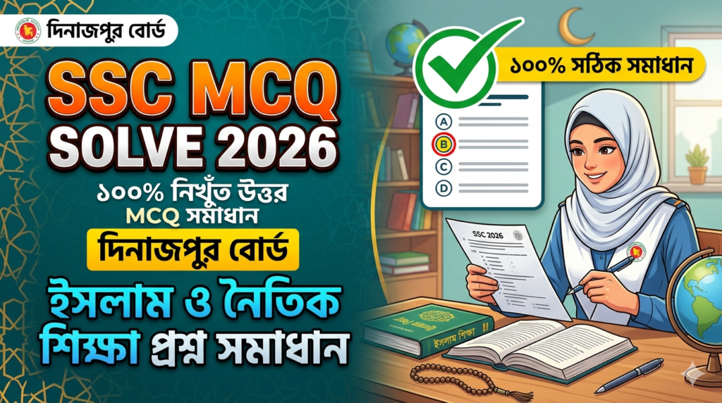 SSC Islam and Moral Education MCQ Solution 2026, SSC 2026 Answer Sheet, SSC Islam and Moral Education Solve 2026, SSC 2026 Islam and Moral Education MCQ answer, SSC Islam and Moral Education Question Solution, SSC Islam and Moral Education Solve Dhaka board, এসএসসসি ইসলাম ও নৈতিক শিক্ষা এমসিকিউ সমাধান ২০২৬, এসএসসি ইসলাম ও নৈতিক শিক্ষা ১০০% সঠিক সমাধান, এসএসসি ২০২৬ ইসলাম ও নৈতিক শিক্ষা উত্তরমালা, এসএসসি ইসলাম ও নৈতিক শিক্ষা প্রশ্ন সমাধান ২০২৬,দিনাজপুর বোর্ড ইসলাম ও নৈতিক শিক্ষা সমাধান, আজকের পরীক্ষার প্রশ্ন সমাধান ২০২৬,
