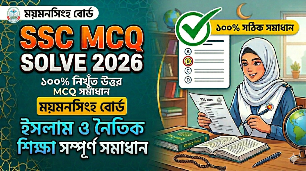 SSC Islam and Moral Education MCQ Solution 2026, SSC 2026 Answer Sheet, SSC Islam and Moral Education Solve 2026, SSC 2026 Islam and Moral Education MCQ answer, SSC Islam and Moral Education Question Solution, SSC Islam and Moral Education Solve Mymensingh board, এসএসসসি ইসলাম ও নৈতিক শিক্ষা এমসিকিউ সমাধান ২০২৬, এসএসসি ইসলাম ও নৈতিক শিক্ষা ১০০% সঠিক সমাধান, এসএসসি ২০২৬ ইসলাম ও নৈতিক শিক্ষা উত্তরমালা, এসএসসি ইসলাম ও নৈতিক শিক্ষা প্রশ্ন সমাধান ২০২৬,ময়মনসিংহ বোর্ড ইসলাম ও নৈতিক শিক্ষা সমাধান, আজকের পরীক্ষার প্রশ্ন সমাধান ২০২৬,